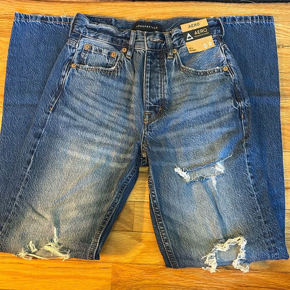 90s Baggy Aeropostale Jeans / Size 0 / NWT